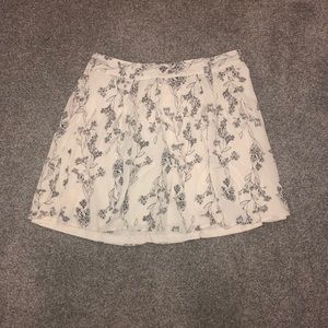 Black and White floral skirt